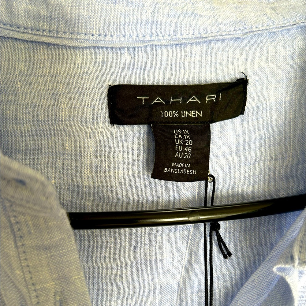 Tahari linen button up